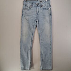 Volcom Solver Jeans 29 Mens Light Wash Denim Straight Leg Skater Streetwear